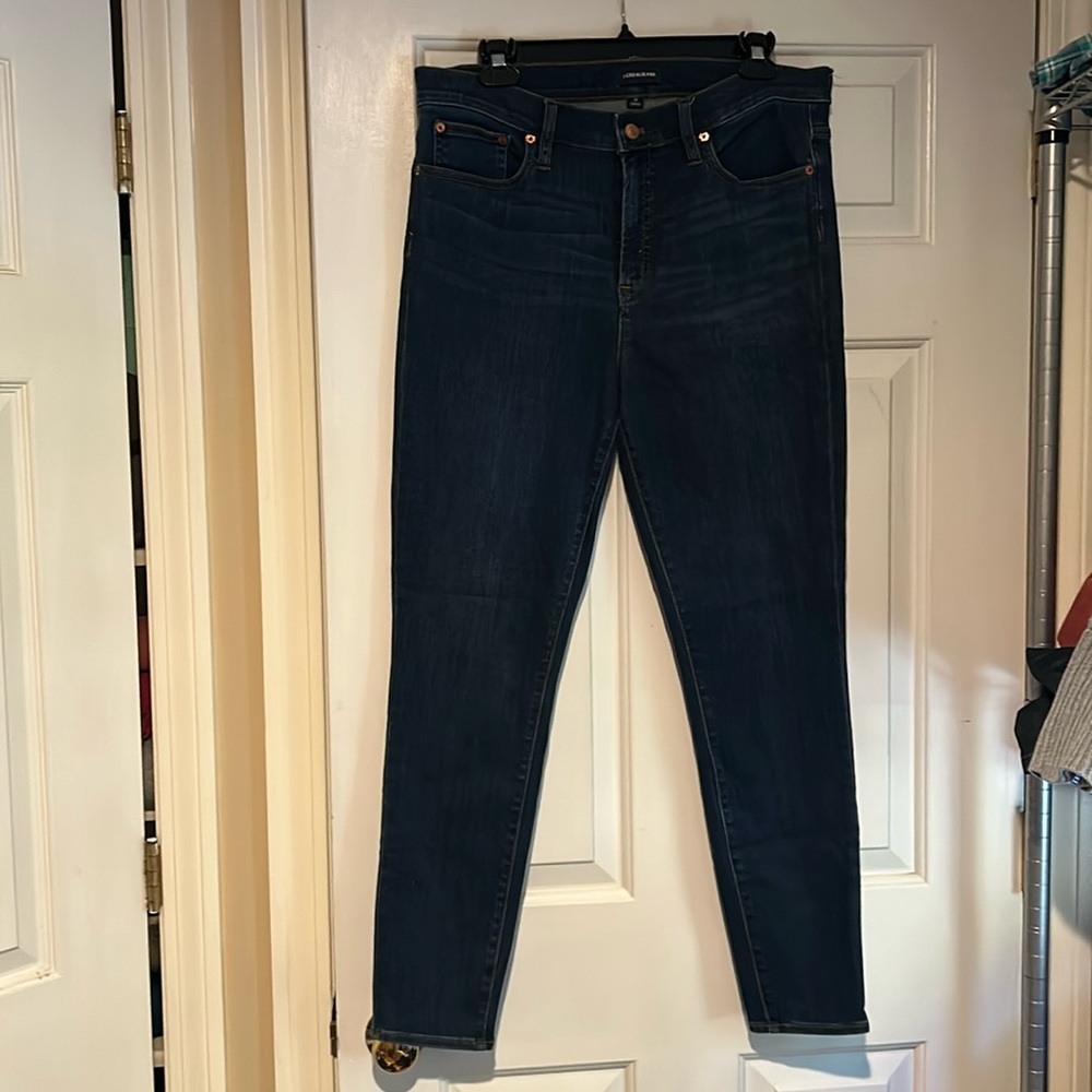 J. Crew High Rise Toothpick Jeans sz 31. EUC.
